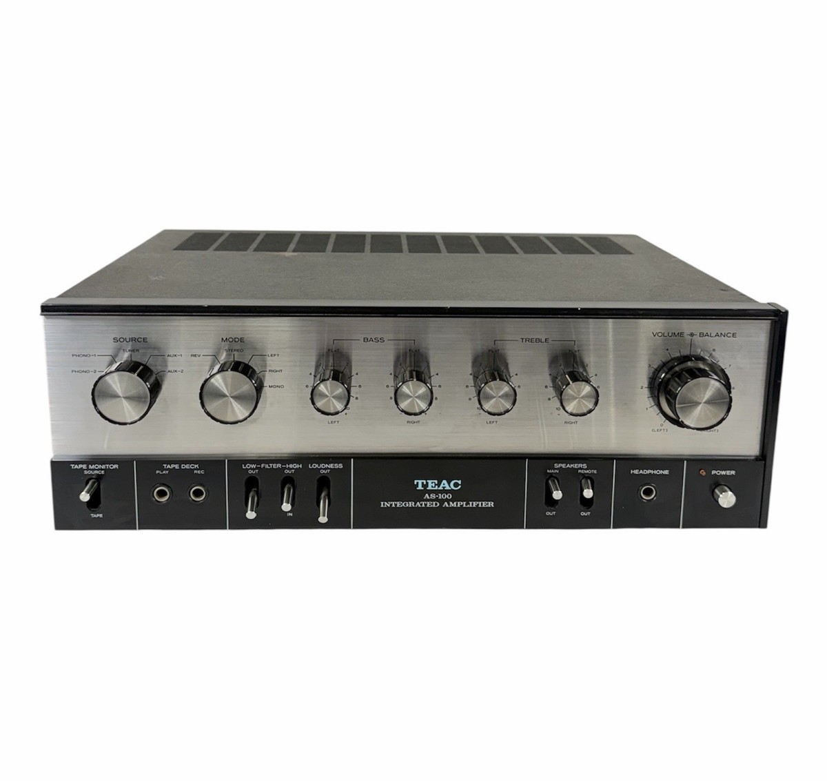 Vintage 1972 TEAC AS-100 Stereo Integrated Amplifier 40W/CH into