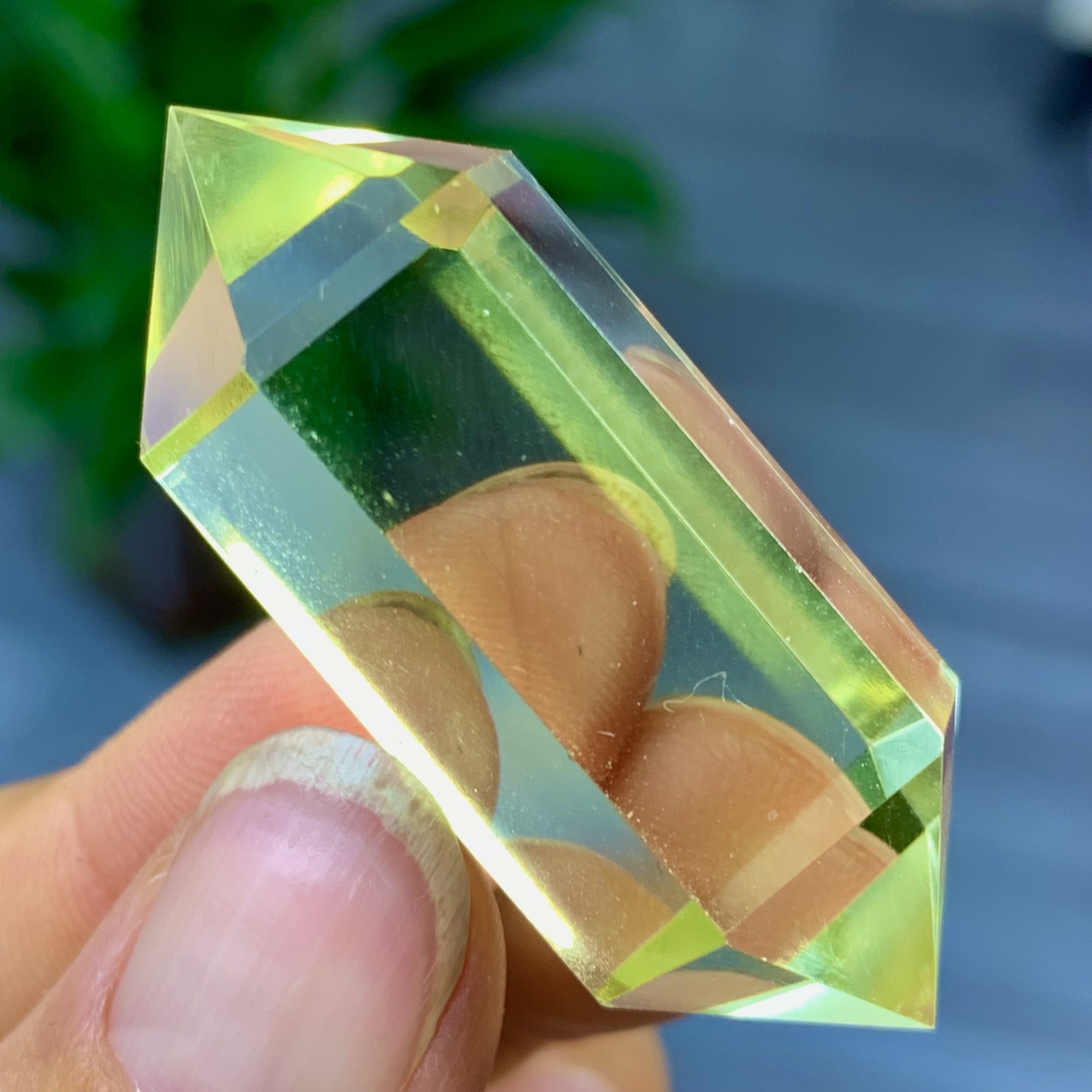 19G Natural Citrine Quartz Obelisk Double Point Wand for Reiki Healing