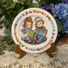 Raggedy Ann and Andy Childs Melamine Plate Oneida Deluxe 1969 Vintage