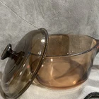 Vintage Pyrex /  Visions Amber Glass 2.5L Saucepan Pot V-2.5-C matching Lid USA
