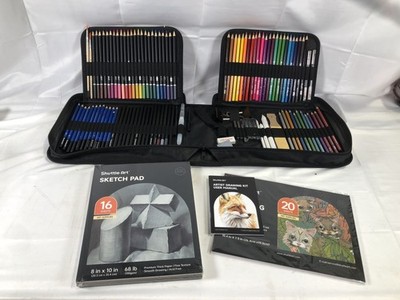 Shuttle Art 116 Drawing Pack Kit Colored Pencils Watercolor Sketch Graphite Art