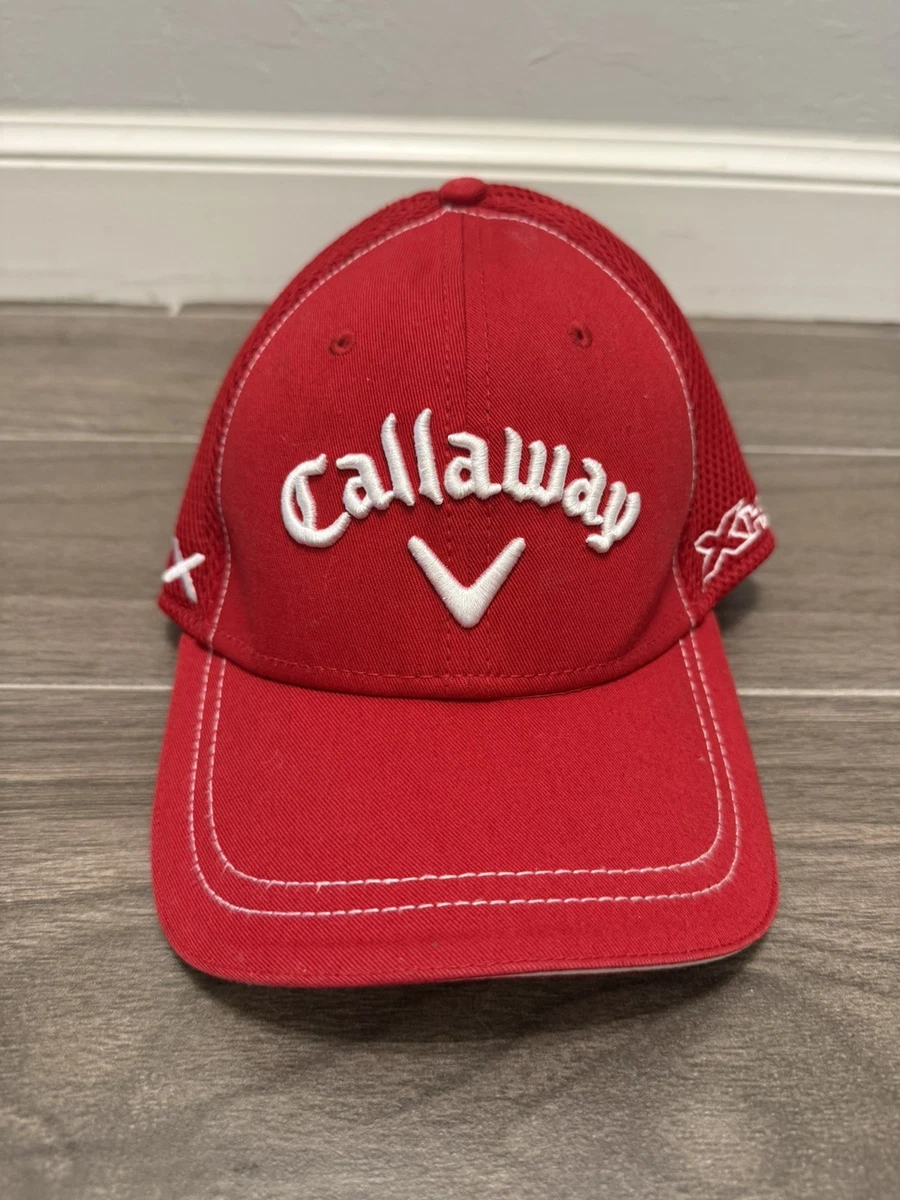 Casquette Baseball Callaway Ajustable Homme Rouge - Taille L/XL - Logo Brodé