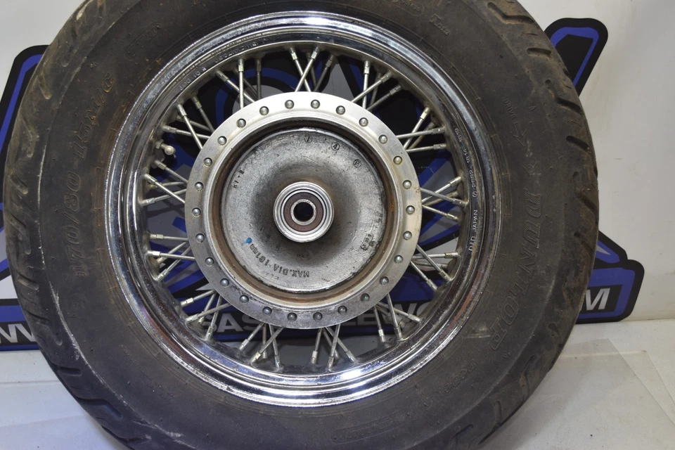 FA12 Rear Wheel Rim Tire 15x3.5 Spoke 2002 Honda Shadow Spirit VT750 VT 750 DC - Image 2 of 4