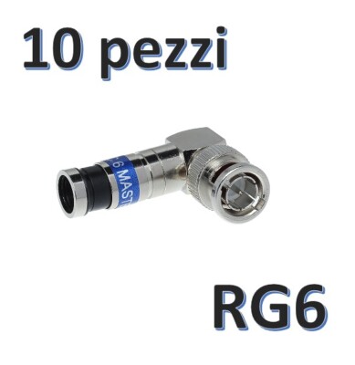 10-Pack BNC Male Compression Coax Connectors RG6