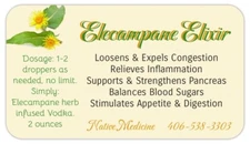 Elecampane Elixir Opens Airways, Balances Blood Sugar & Supports Pancreas Health