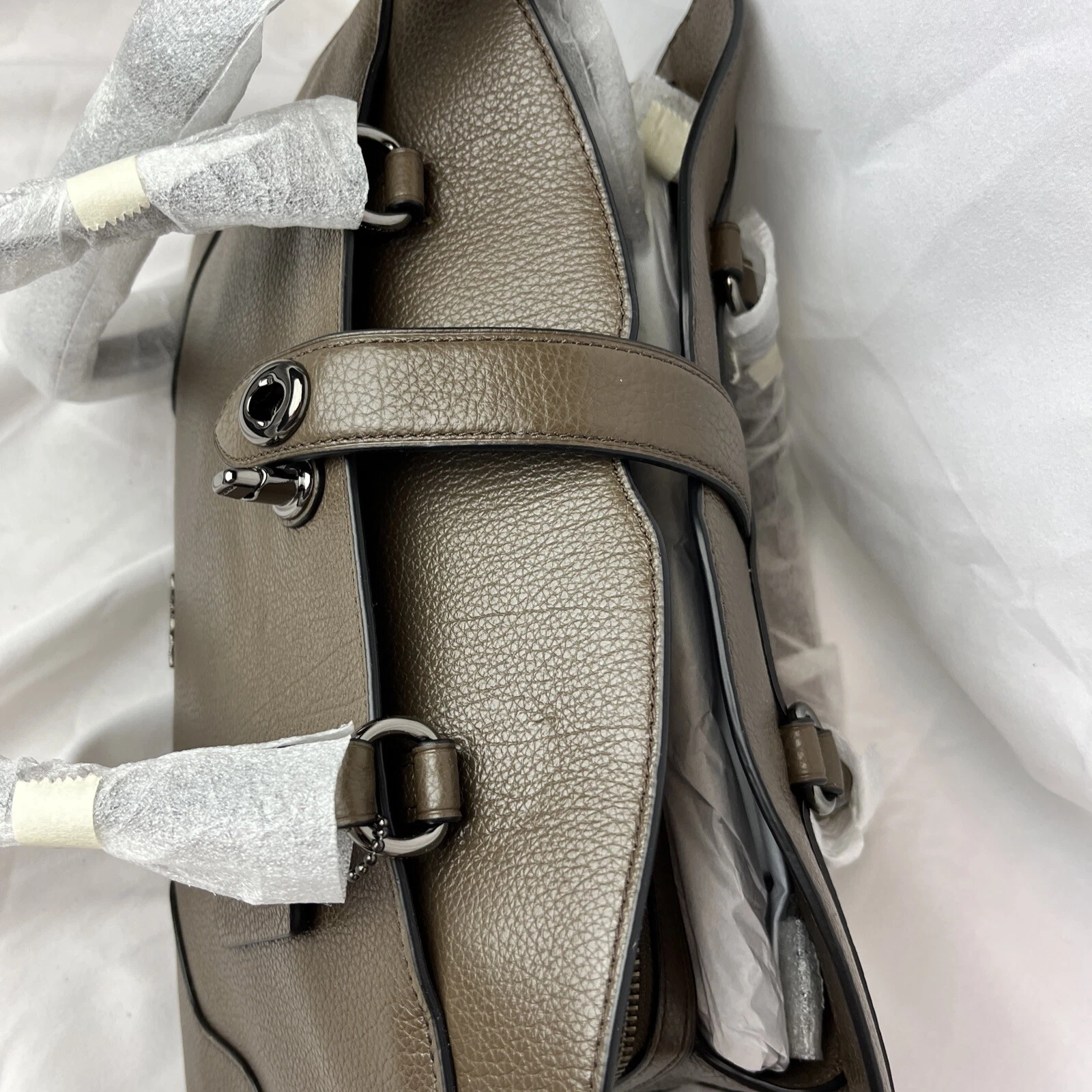 Borsa a tracolla Coach Mercer 30 grani nuova con etichette in pelle affaticamento