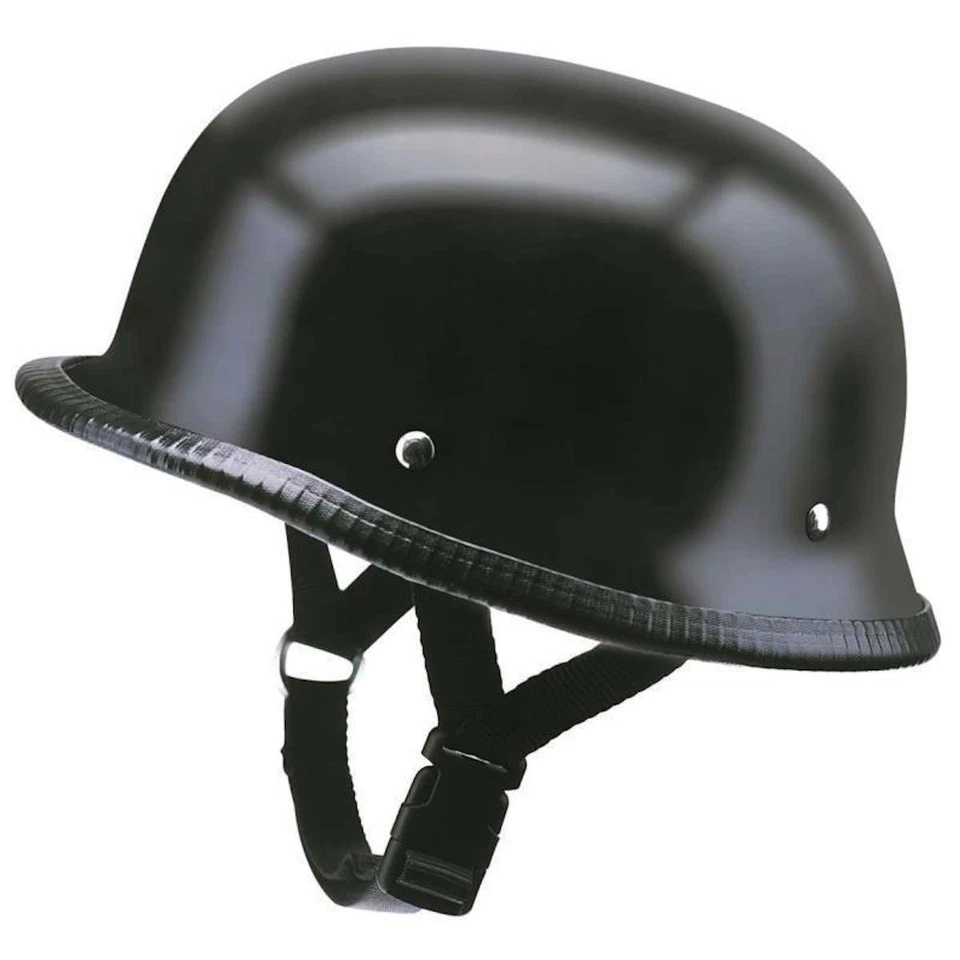 REDBIKE RK-310 Stahlhelm Motorradhelm Chopper Helm Halbschale matt-schwarz