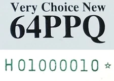 FANCY RADAR BINARY * STAR * # 01000010* $1 PCGS 64 PPQ 1974