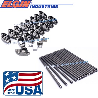 USA Made Rocker Arm & Push-Rod Set Fits Some 1965-1967 400 & 425 Olds V8 Engines