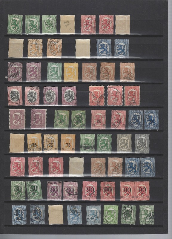 FINLAND-COLLECTION-VALUABLE SELECTION-M-U-F-VF-MANY BETTER-HIGH CAT-#200