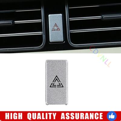 Emergency Light Switch Button Trim For LandRover Discovery 17-20 Silver Aluminum