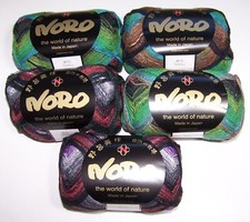 LOT of 5 balls of NORO SEKKU Cotton Silk Wool Lace Yarn 2