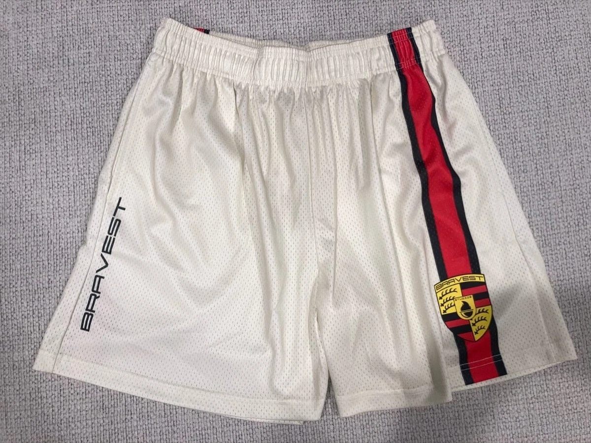 Bravest Studios SS22 Cream Porsche Racing Shorts Sz XL Mens