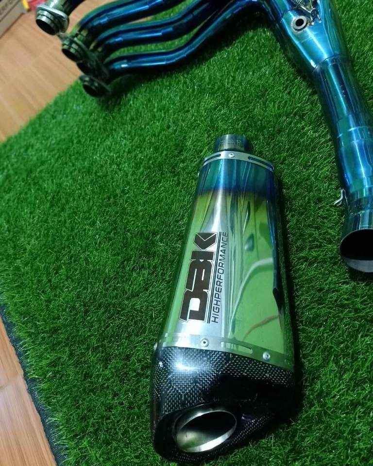 Sistema de escape completo 4 en 1 apto para Kawasaki Ninja ZX6R ZX636 2013-2024 Foto 3 de 4