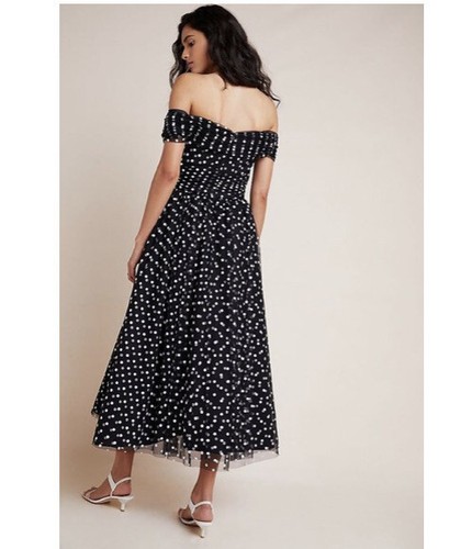 NWT Anthropologie Shoshanna Meraki Off The Shoulder Dress Size 6 #158 - Picture 2 of 6