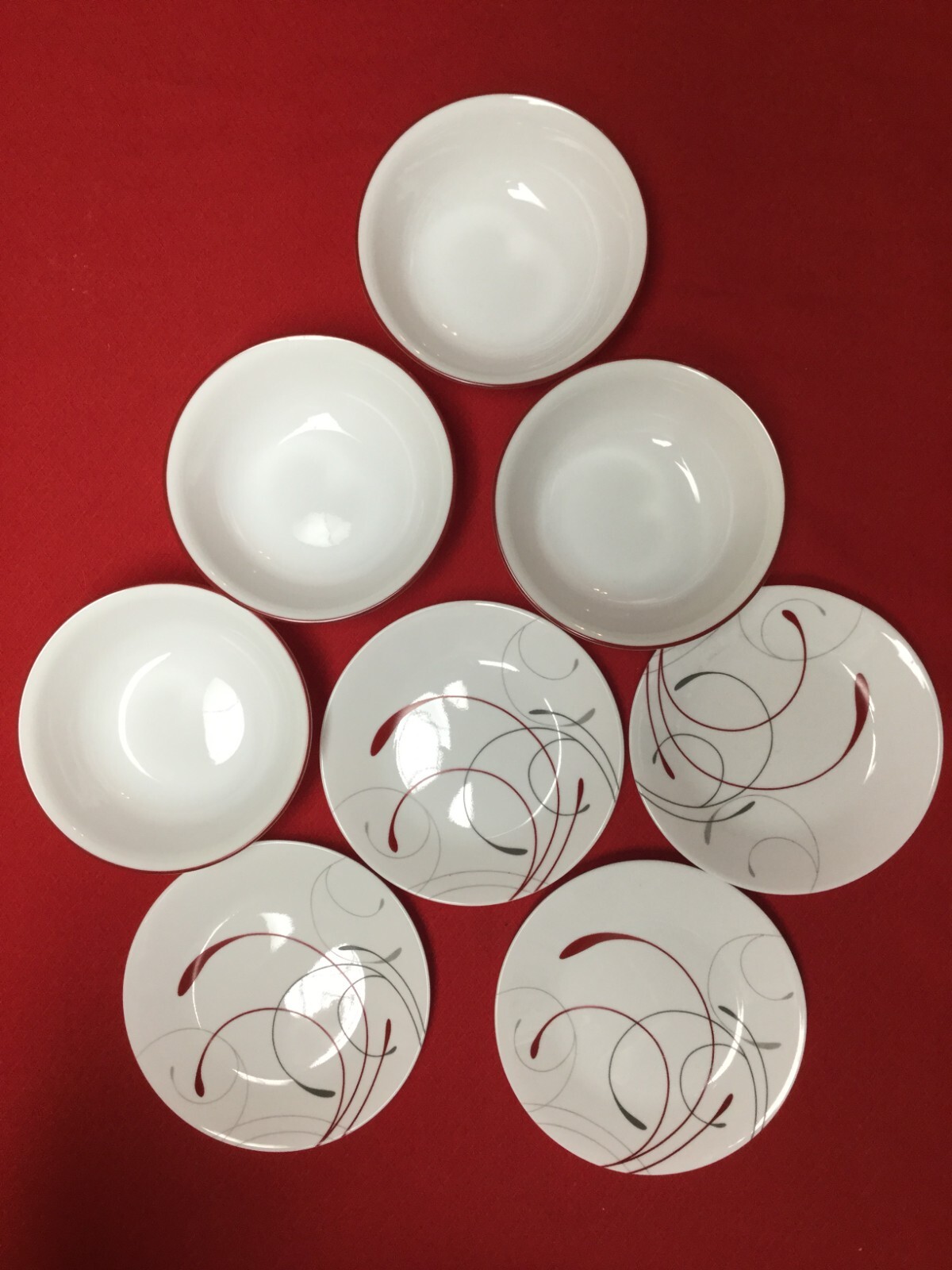 Set of 8 Corelle SPLENDOR Round Bread Plates & Bowls VERY NICE