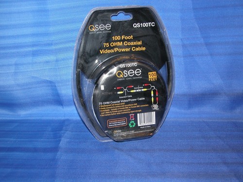 QSEE - 100-foot Video And Power HD Male Camera Cable 75 OHM Coaxial NEW - Picture 2 of 2