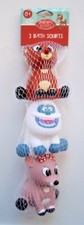 3 Bath Squirts - RUDOLPH THE RED NOSED REINDEER Rashti Rashti Toy New w/ Tags