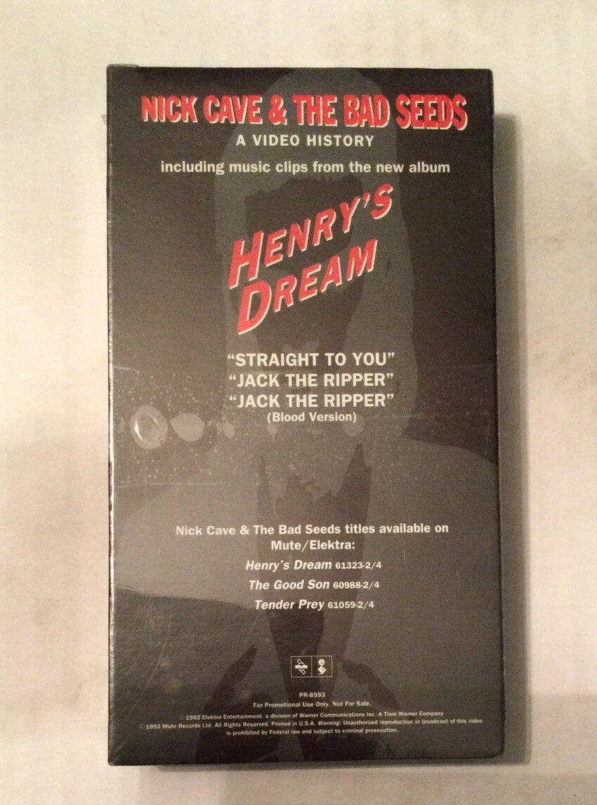 Nick Cave & The Bad Seeds-A Video History Henry’s Dream-1992 Promo VHS Sealed