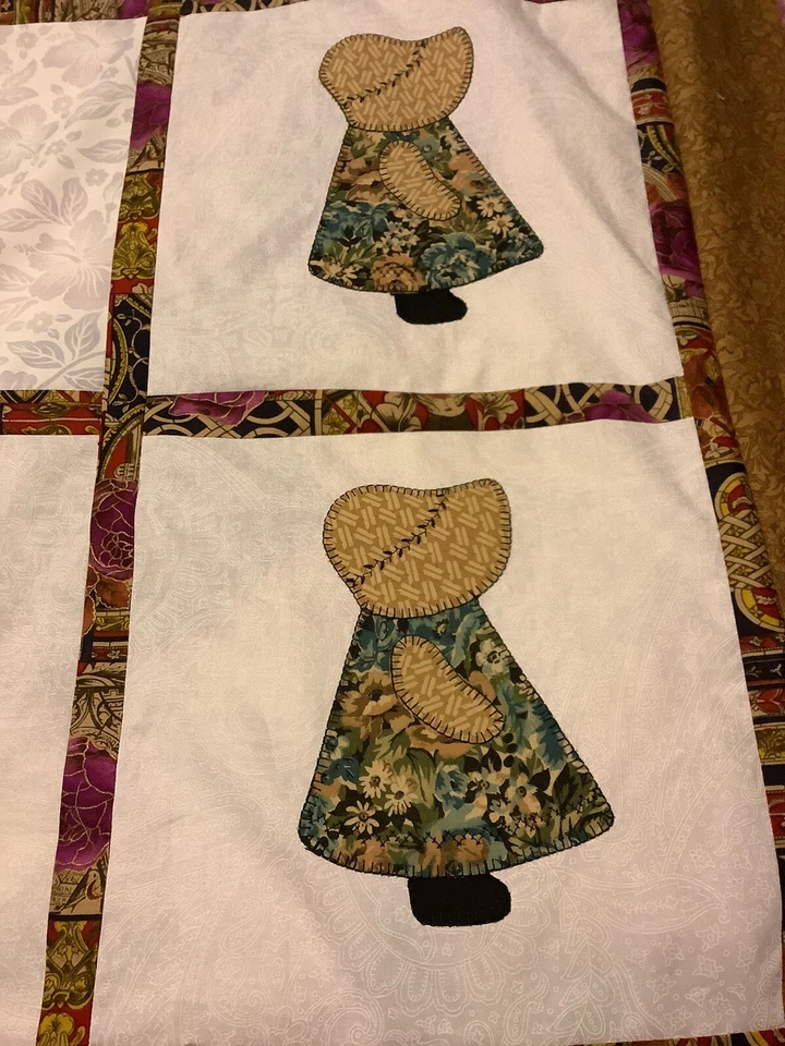 Sunbonnet Sue Unfinished Quilt Top 46”/58” - Image 4 of 4