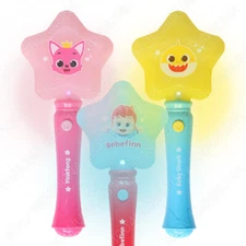 Pinkfong Baby Shark Star Wand Light Up Toy Night Party for Kids Boys Girls Gifts