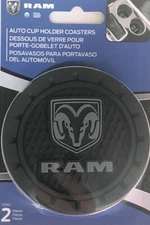 Plasticolor 001969  Ram Gray Auto Car Coaster Cup Holder truck - 2 pc BEST GIFT