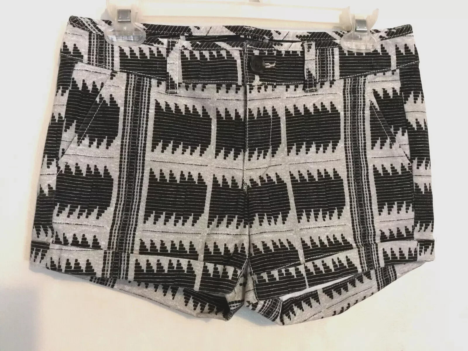 American Eagle Womens Shorts 2 Black Gray Midi Stretch Khaki Chino Denim Pockets