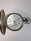Tissot Sterling Silver Hunting Case Cal 6498 17J S16 ETA Movement Pocket Watch