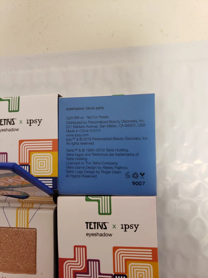 Set of 4 Tetris x Eyeshadow SET: Block Party 2g IPSY samples - Image 2 of 2