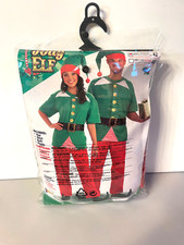 5 Pc. Jolly Elf Santa's Helper Christmas Unisex Adult Costume with Shoes NEW