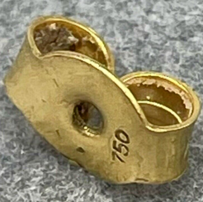 Schmetterling 18 Karat Gelbgold Neu 0,2g Ohrring Schmetterling Verschluss