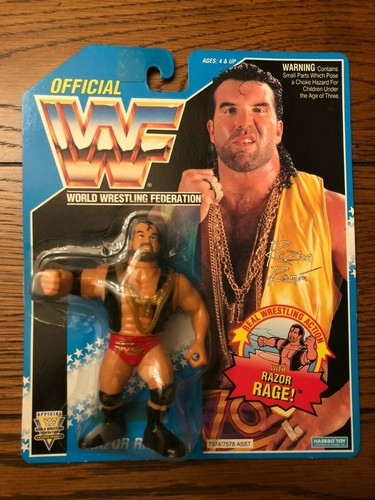 Razor Ramon WWF WWE Hasbro 1994 Series 10 Red Trun...