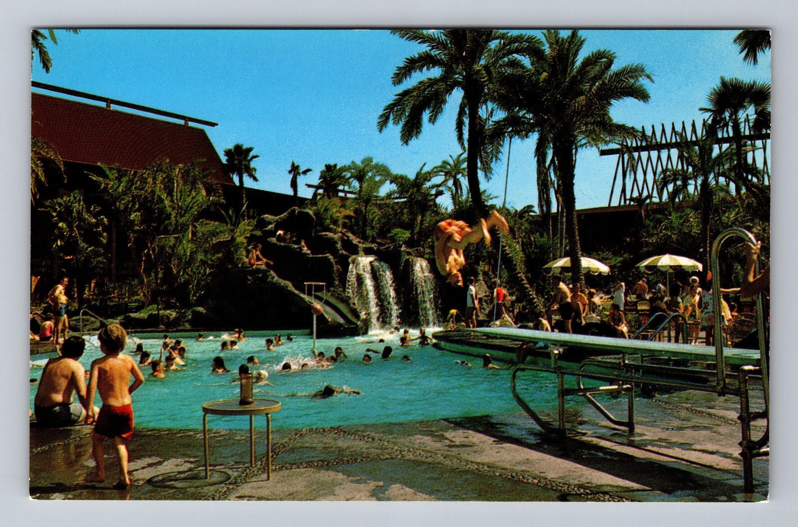 Vintage Disney World Polynesian Village Resort Orlando Florida Postcard