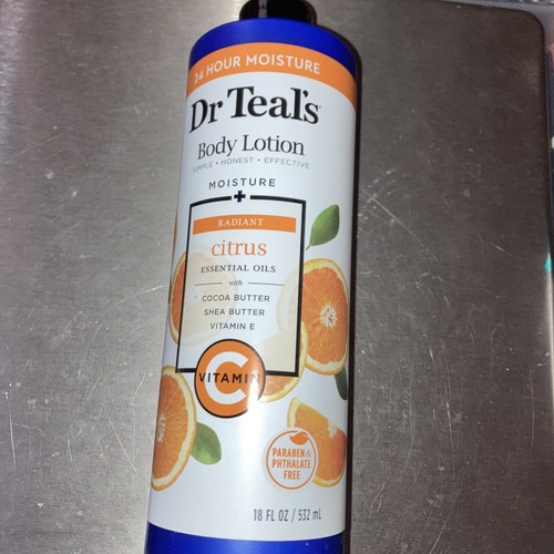 Dr Teal's Moisture Radiant Body Lotion Citrus Essential Oils 18 fl oz