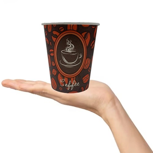 1000 Ct Disposable Paper Hot Coffee Cups Coffee Bean Design WHOLESALE LOT - 8oz - Picture 7 of 7
