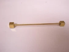 2-1/8" Round Wire Screw On Soft-Edge-Box Ends Gold Tone Vintage Collar Bar L417