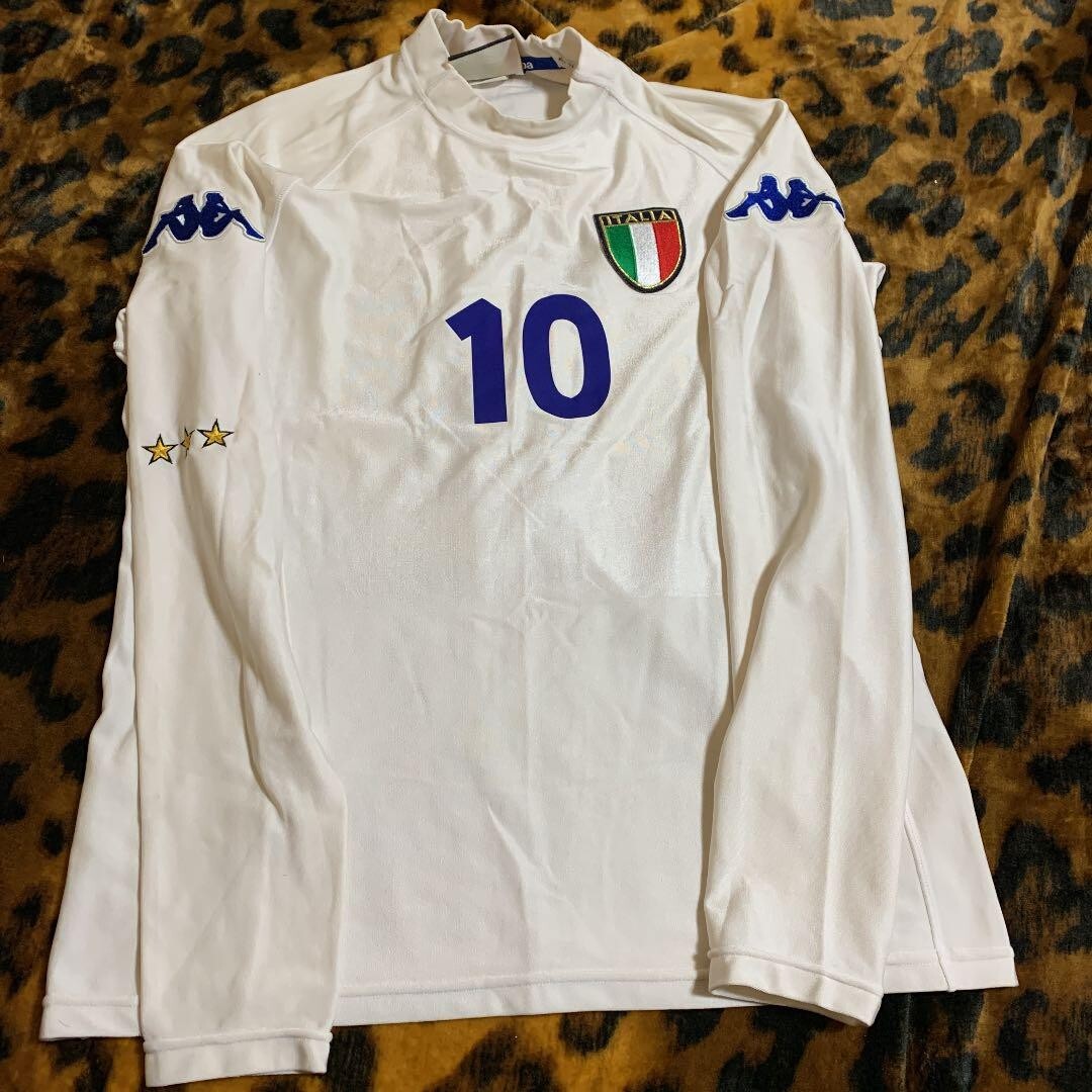 Del Piero Italy 2002 World Cup Jersey #10 Long Sleeve Size XL | eBay