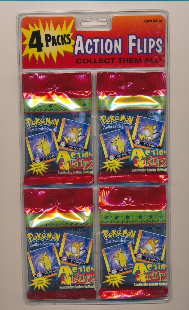 POKEMON 4 PACK ACTION FLIPS PREMIER EDITION FACTORY SEALED