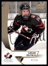 2019-20 Upper Deck Team Canada Juniors Gold Sasha Mutala 42/50 #4