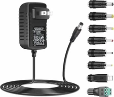 AC Adapter 9V 2A Power Supply AC110V to DC9V 2000mA 1500mA 1000mA 500mA Power