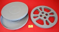 1  *NEW* 16mm 1200' EMPTY PLASTIC FILM REEL & CAN  SET    ( GREY )