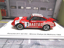 PORSCHE 911 Carrera SC/RS 3.0 Rallye Wallonie 1984 #3 Snijers Bastos Spark  1:43