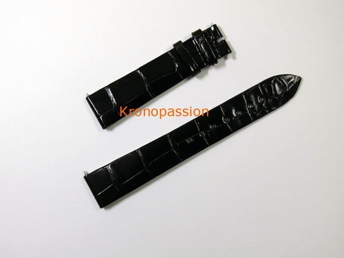 Jaeger-LeCoultre Black Shiny Alligator Strap 16mm by 14mm Short Size OEM New ! - Picture 3 of 3