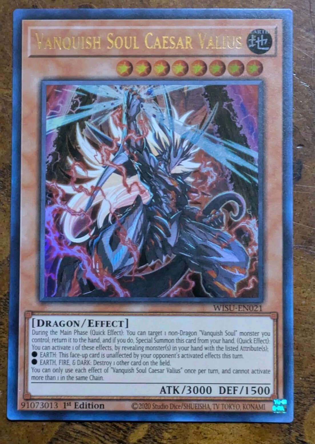 Vanquish Soul Caesar Valius WISU-EN021 1st Edition Ultra Rare NM Yu-Gi-Oh!