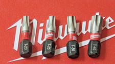 MILWAUKEE SHOCKWAVE TORX T2O T25 T30 T40  25MM  IMPACT  SCREWDRIVER BITS