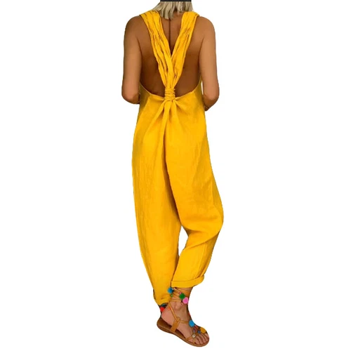 S-5XL tuta donna casual ampia moda salopette tuta da gioco pantaloni salopette - Foto 10 di 30