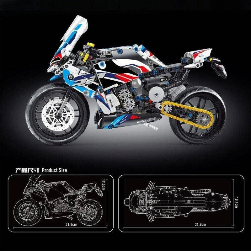 Building Blocks Set MOC 1000R Road Motorcycle Bike Bricks DIY Model Kids Toys - Image 3 of 4