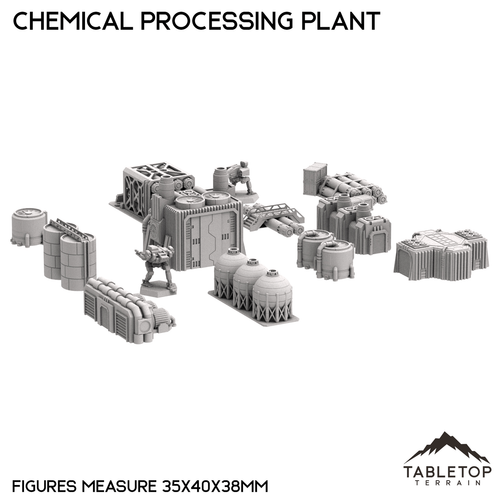 Mecha City Chemical Processing Plant - Small Scale Mech Wargames 6mm 8mm - Picture 11 of 13