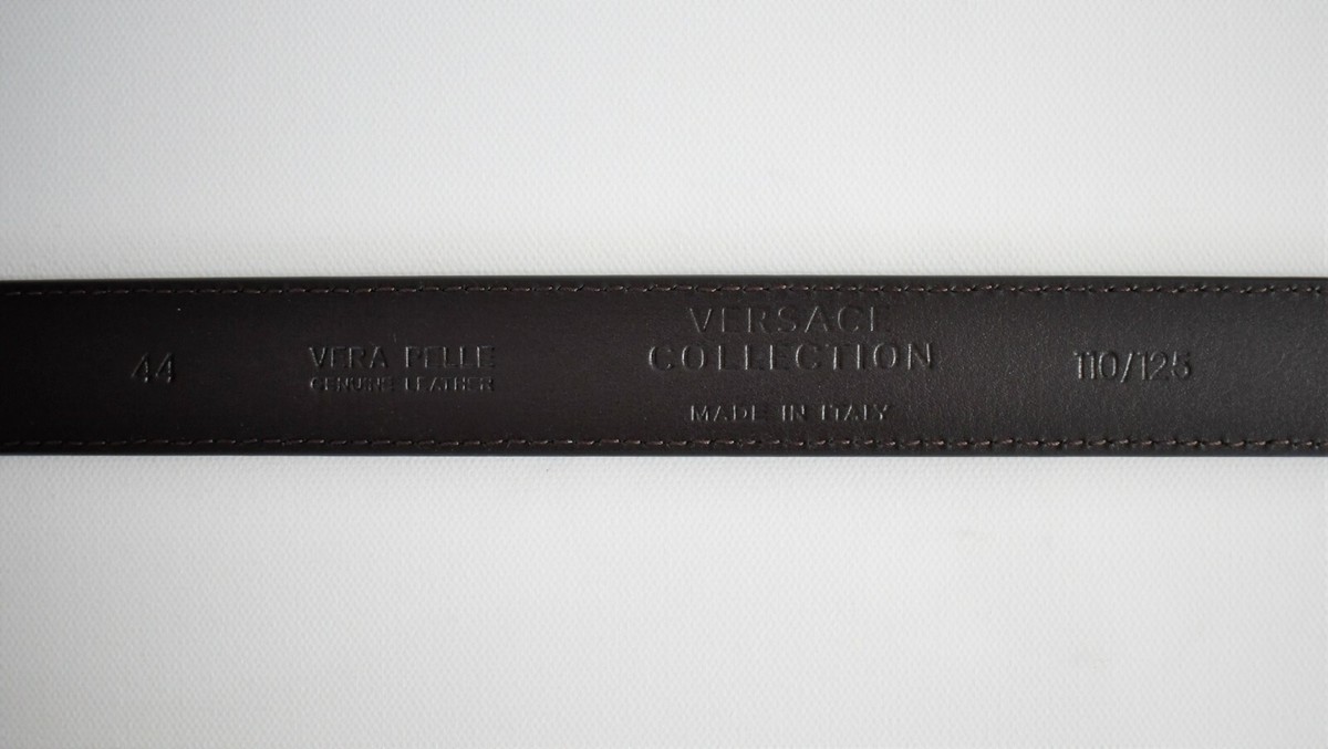 VERSACE COLLECTION ベルト レザー ブラック 黒 シルバー金具 VERSACE ヴェルサーチ ベルト ヴェルサーチコレクション V91999S