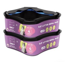 Kingly Cat Litter Refill Bags Jumbo 28FT 2-Pack Long-Lasting Large Capacity